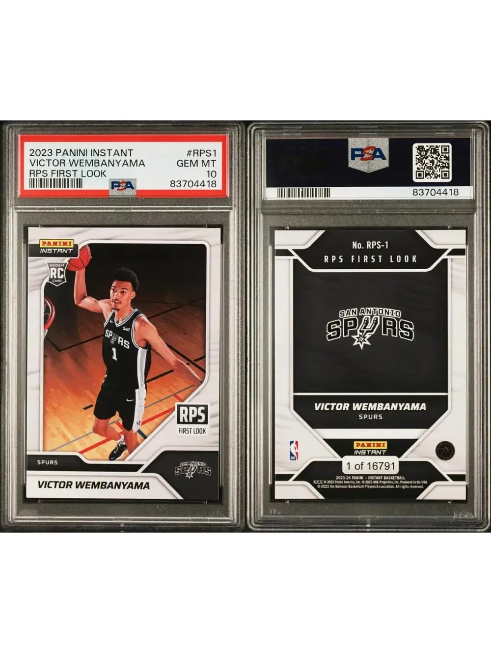 2023-24 Panini Instant  RPS First Look #RPS-1 Victor Wembanyama  PSA 10